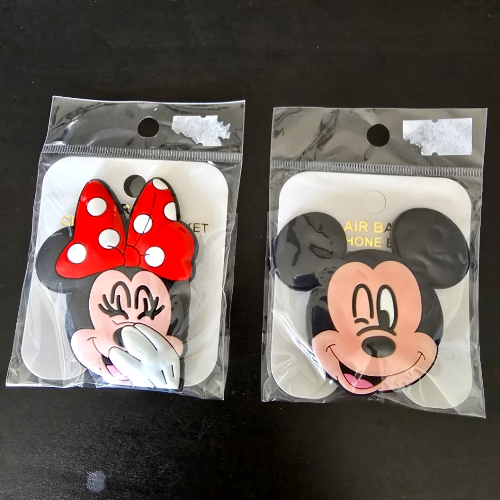 Minnie & Mickey Popgrip For Back Of Cellphone
